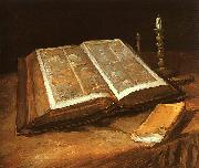 Vincent Van Gogh Still Life with Bible oil on canvas
